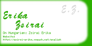 erika zsirai business card